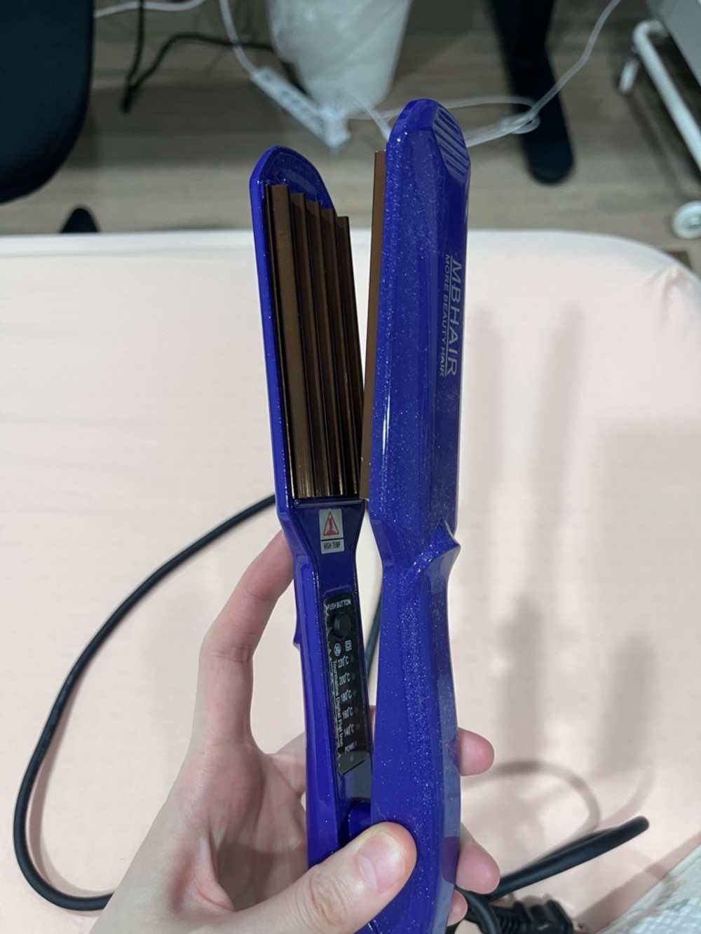 MBHair Blue Glitter Crimper